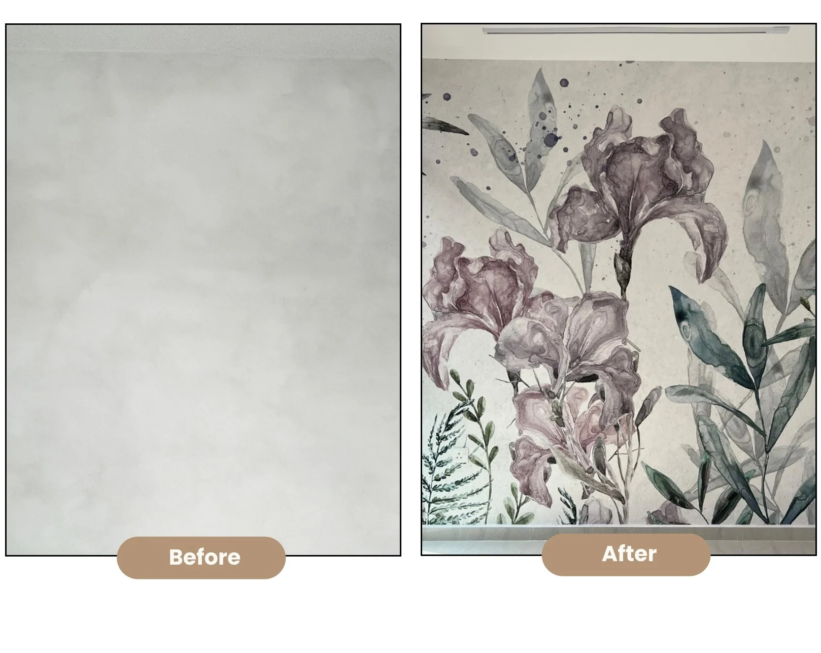 Mural Flower Wallpaper Makeover